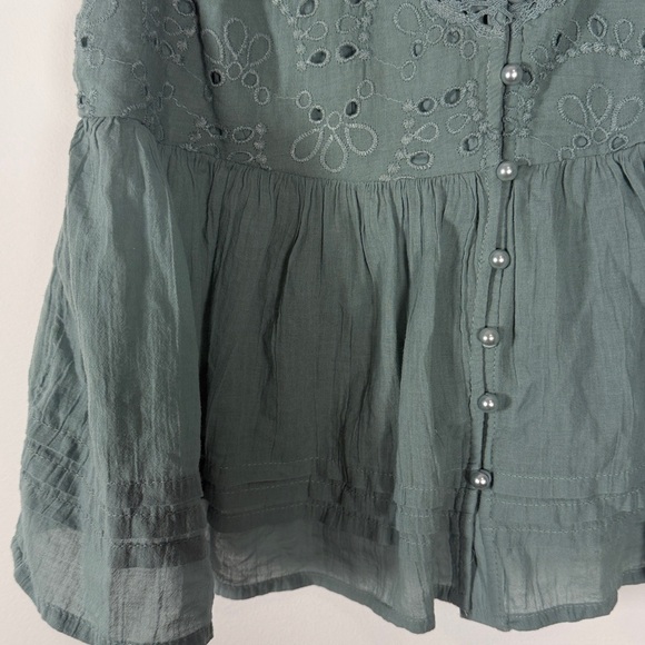 NWOT American Teal Eyelet Camisole - Picture 3 of 6